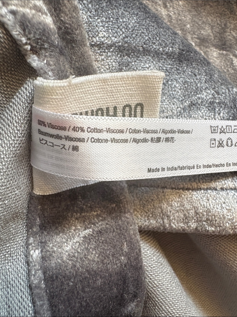 URBAN OUTFITTERS HOME CRUSHED VELVET HEAVY DRAPES/CURTINS / SILVER GREY - Picture 5 of 6